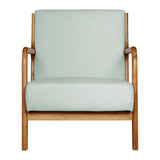 Artiss Armchair Fabric Grey Olive - Side View