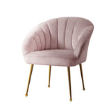 Artiss Armchair Velvet Pink Eloise - Front View