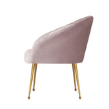 Artiss Armchair Velvet Pink Eloise - 45-Degree Angle
