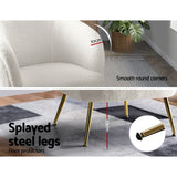 Artiss Armchair Lounge Chair Accent Chairs Armchairs Sherpa Boucle Sofa White - Rear View