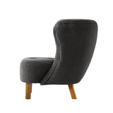 Artiss Armchair Lounge Accent Chair Armchairs Couch Chairs Sofa Bedroom Charcoal - Top-Down View