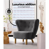 Artiss Armchair Lounge Accent Chair Armchairs Couch Chairs Sofa Bedroom Charcoal - 45-Degree Angle