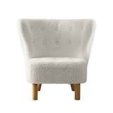 Artiss Armchair Lounge Accent Chair Armchairs Couch Chairs Sofa Bedroom White - Side View