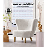 Artiss Armchair Lounge Accent Chair Armchairs Couch Chairs Sofa Bedroom White - Top-Down View