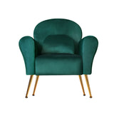 Artiss Armchair Green Velvet Caroline - Side View