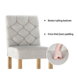 Artiss 2x Bar Stools Linen Upholstered Chairs - 45-Degree Angle