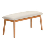 Artiss Dining Bench Upholstery Seat Wooden Chair 106cm - Close-Up Angle