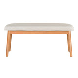 Artiss Dining Bench Upholstery Seat Wooden Chair 106cm - Side View
