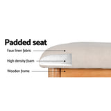 Artiss Dining Bench Upholstery Seat Wooden Chair 106cm - 45-Degree Angle