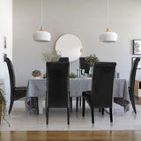 Artiss Dining Chairs Set of 2 Leather Parsons Chair Black - Top-Down View