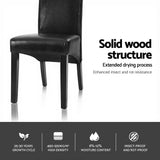 Artiss Dining Chairs Set of 2 Leather Parsons Chair Black - 45-Degree Angle