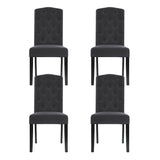 Artiss Dining Chairs Set of 4 Linen Parsons Chair Dark Grey - Front View