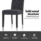 Artiss Dining Chairs Set of 4 Linen Parsons Chair Dark Grey - Top-Down View