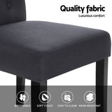 Artiss Dining Chairs Set of 4 Linen Parsons Chair Dark Grey - 45-Degree Angle