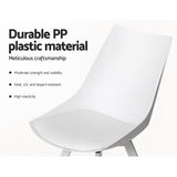 Artiss Dining Chairs Set of 2 PU Leather Plastic Metal White - Top-Down View