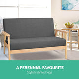 Artiss 2-Seater Sofa Armchair Skane - Top-Down View