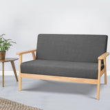 Artiss 2-Seater Sofa Armchair Skane - Close-Up Angle