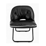 Artiss Foldable Chair 2-In-1 Armchair Lounge Chair Portable Black - Rear View