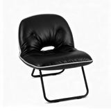 Artiss Foldable Chair 2-In-1 Armchair Lounge Chair Portable Black - Front View