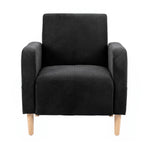 Artiss Reclining Armchair Velvet Sofa Bed Daybed Chair Single Chair Black