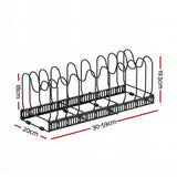 Artiss Expandable Pots and Pans Organizer Rack Cookware Holder Kitchen Cabinet Rack - Front View