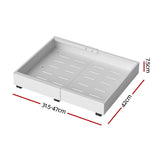Artiss 2 Pack Pull Out Drawers for Cabinets Expandable Cabinet Organizer White - Front View