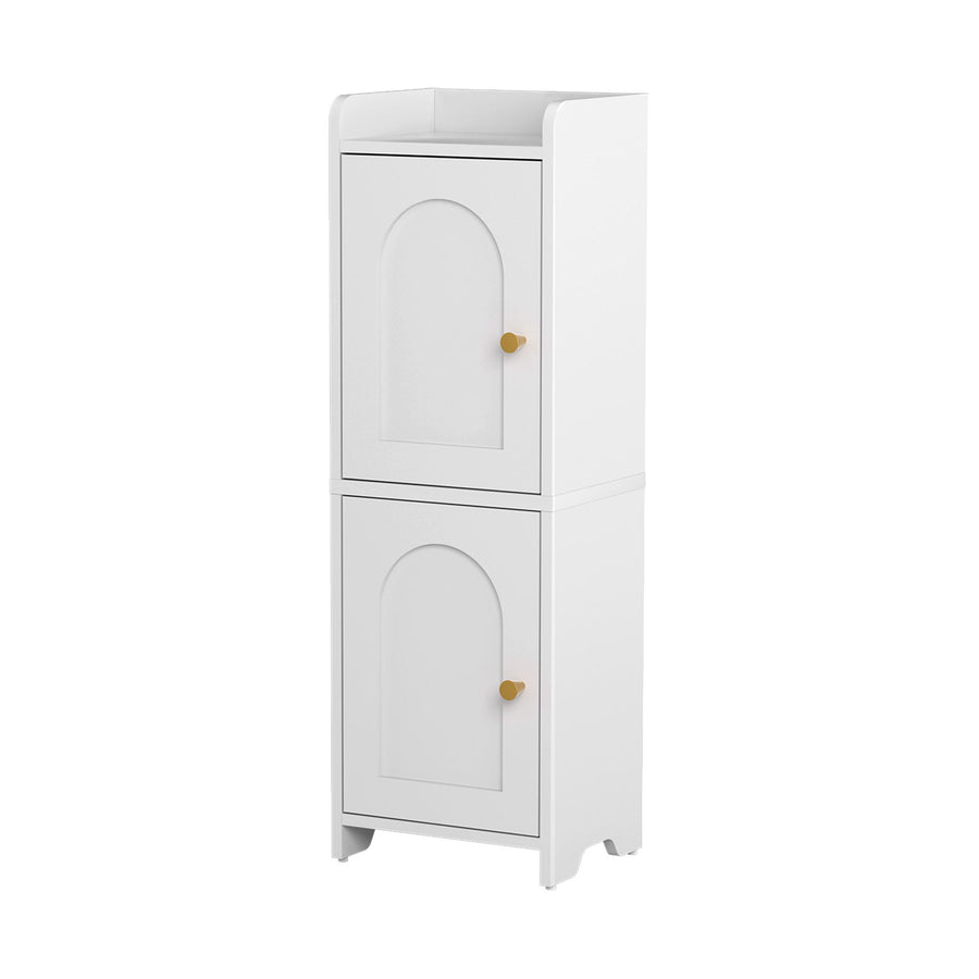 Artiss Bathroom Storage Cabinet 2-Tier Slim Toilet Organizer Adjustable White