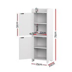 Artiss Bathroom Storage Cabinet 2-Tier Slim Toilet Organizer Adjustable White, Adjustable