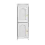Artiss Bathroom Storage Cabinet 2-Tier Slim Toilet Organizer Adjustable White, image 4