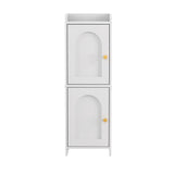 Artiss Bathroom Storage Cabinet 2-Tier Slim Toilet Organizer Adjustable White - Top-Down View