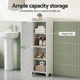 Artiss Bathroom Storage Cabinet 2-Tier Slim Toilet Organizer Adjustable White - 45-Degree Angle