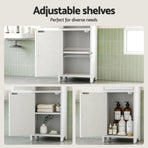 Artiss Bathroom Storage Cabinet 2-Tier Slim Toilet Organizer Adjustable White, image 6