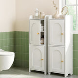 Artiss 2x Bathroom Storage Cabinet 2-Tier Slim Toilet Organizer Adjustable White - Extra Image