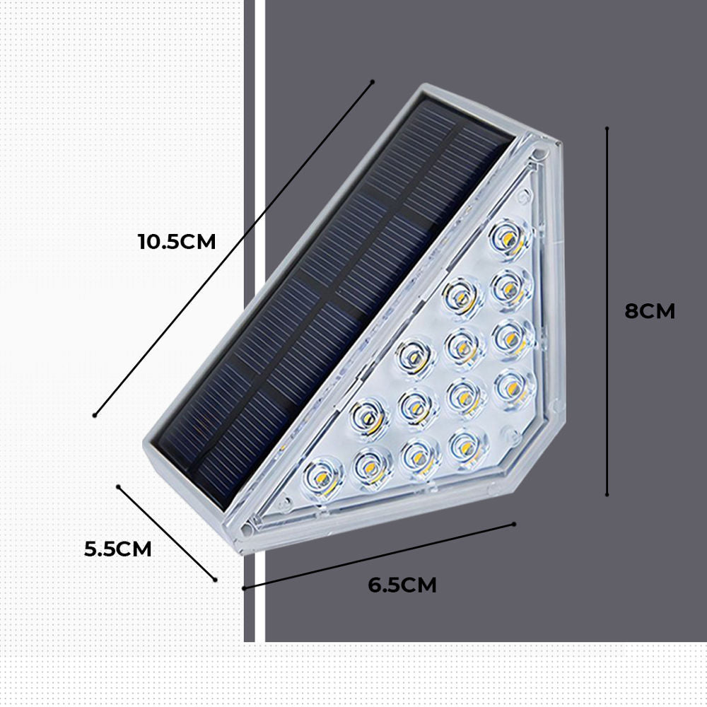 Dimnezz Solar Warm White Triangle Step Lights