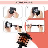 Dimnezz Solar Powered Waterproof LED Stake Lights - Rear View