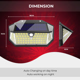 Dimnezz 5-Sided Human Induction Outdoor Garden LED Lamp - Top-Down View