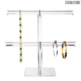 Fashyni Acrylic Jewelry Necklace and Bracelet Stand Organizer