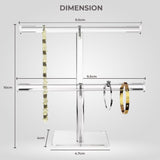 Fashyni Acrylic Jewelry Necklace and Bracelet Stand Organizer