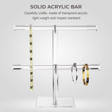 Fashyni Acrylic Jewelry Necklace and Bracelet Stand Organizer - 45-Degree Angle