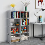 Hivvago 8 Grid Storage Rack Bookshelf Organizer Lightweight Durable Shelf - Front View