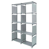 Hivvago 8 Grid Storage Rack Bookshelf Organizer Lightweight Durable Shelf - Low Angle