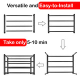 Hivvago 6 Tiers Shoe Rack Storage Organizer Shelf Adjustable Space Saver - 45-Degree Angle