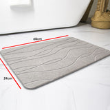 Hivvago Diatomaceous Earth Stone Bath Mat Fast Drying Non Slip Bathroom Mat - Side View