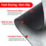 Hivvago Diatomaceous Earth Stone Bath Mat Fast Drying Non Slip Bathroom Mat - 45-Degree Angle
