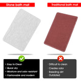 Hivvago Diatomaceous Earth Stone Bath Mat Fast Drying Non Slip Bathroom Mat - Rear View
