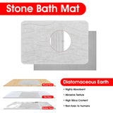 Hivvago Diatomaceous Earth Stone Bath Mat Fast Drying Non Slip Bathroom Mat