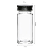 Hivvago 24-Pack 120ml Glass Spice Jars – Airtight Storage with Lids & Labels - Side View