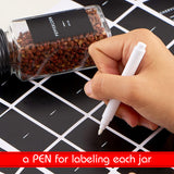 Hivvago 24-Pack 120ml Glass Spice Jars – Airtight Storage with Lids & Labels - 45-Degree Angle