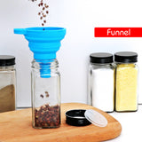 Hivvago 24-Pack 120ml Glass Spice Jars – Airtight Storage with Lids & Labels - Rear View