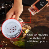 Hivvago 24-Pack 120ml Glass Spice Jars – Airtight Storage with Lids & Labels - Close-Up Angle